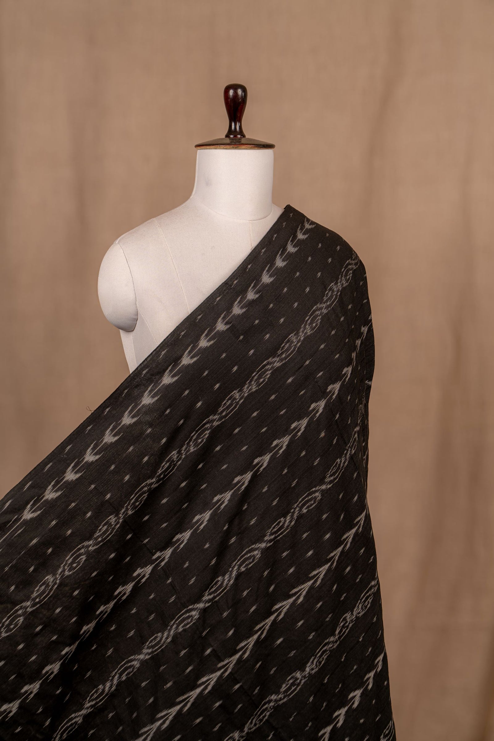 Black Sambalpuri Ikat Cotton Ikat