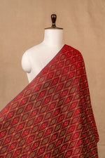Maroon Sico Ikat Cotton Silk Ikat