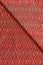 Maroon Sico Ikat Cotton Silk Ikat