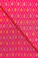 Pink Sico Ikat Cotton Silk Ikat