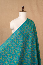 Blue Sico Ikat Cotton Silk Ikat
