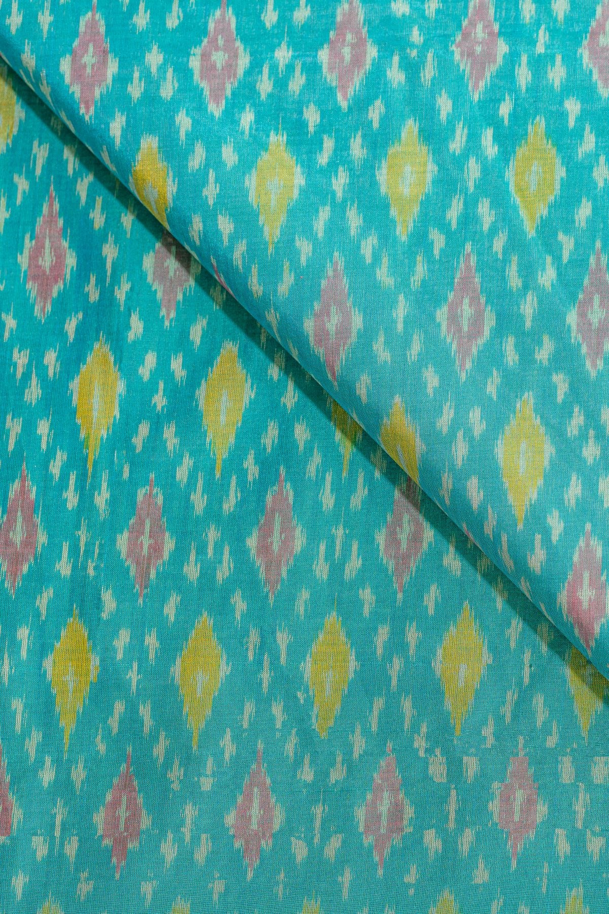 Blue Sico Ikat Cotton Silk Ikat