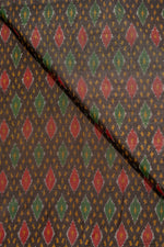 Black Sico Ikat Cotton Silk Ikat