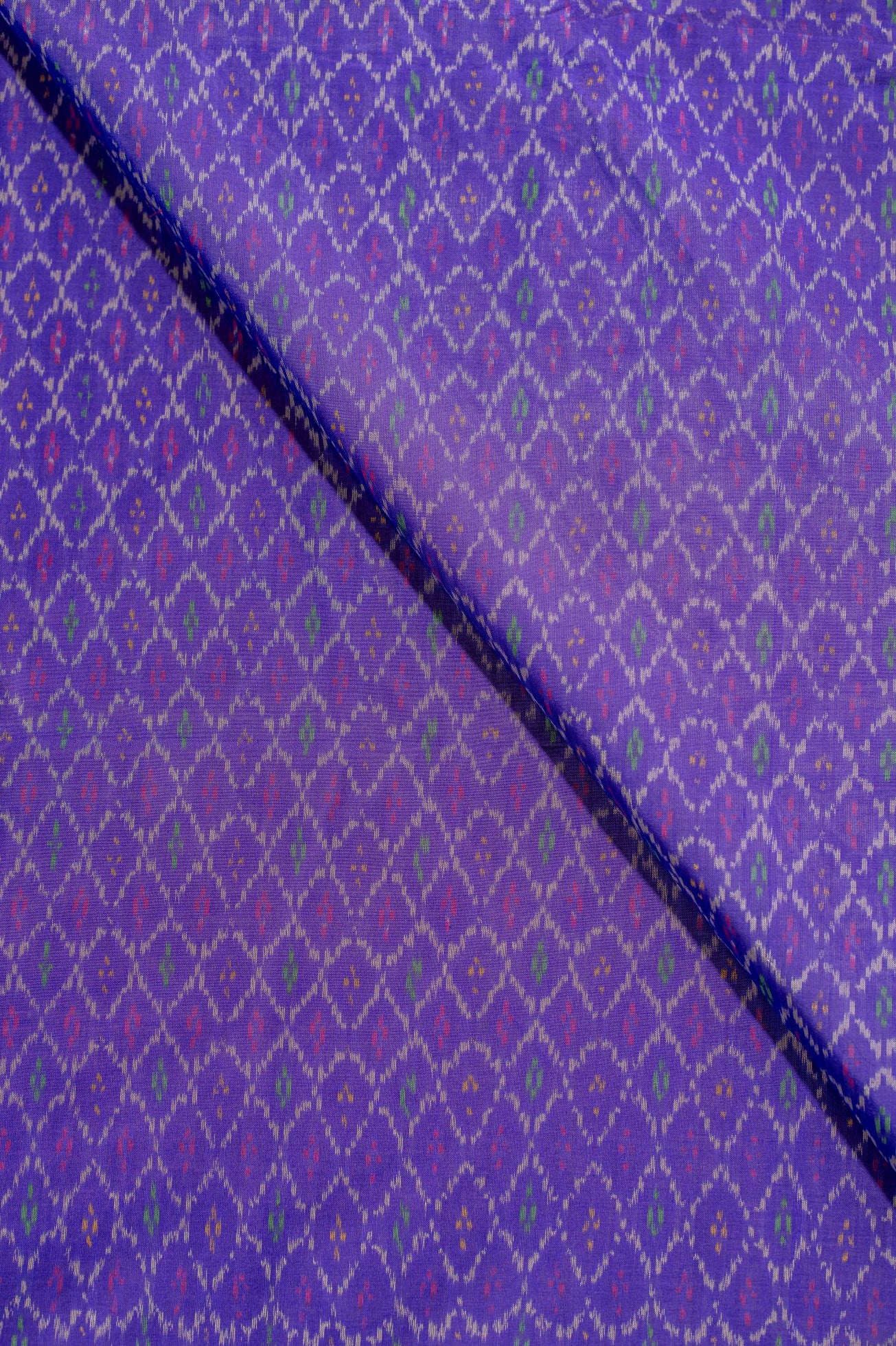 Purple Sico Ikat Cotton Silk Ikat