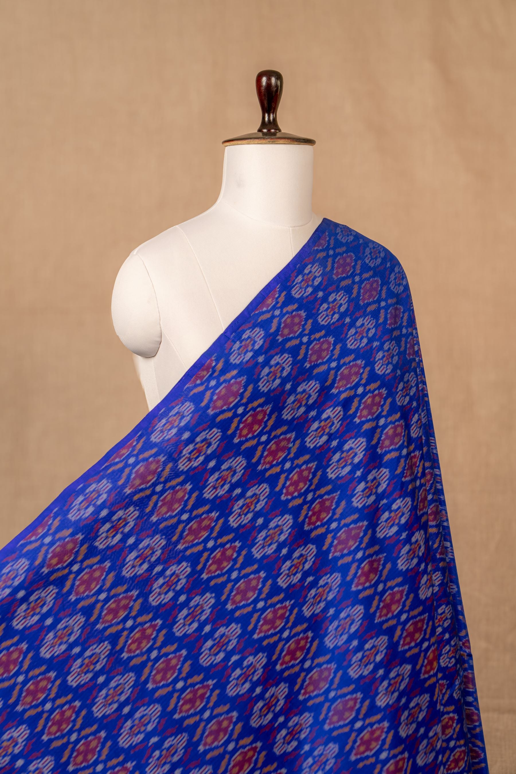 Pink Sico Ikat Cotton Silk Ikat