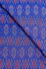 Blue Sico Ikat Cotton Silk Ikat