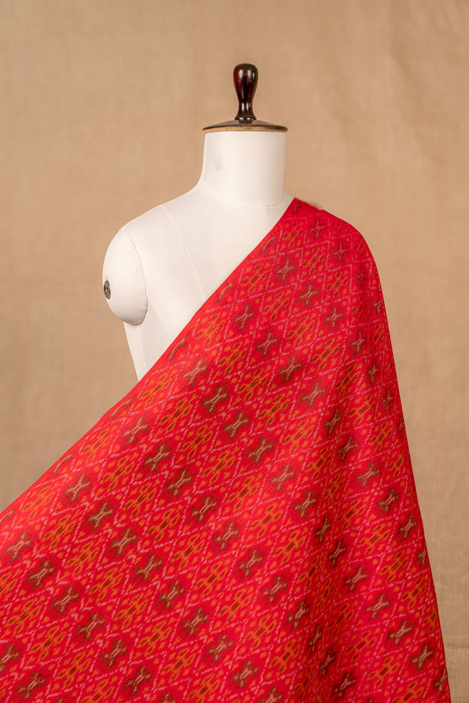 Pink Sico Ikat Cotton Silk Ikat