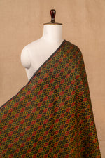 Black Sico Ikat Cotton Silk Ikat