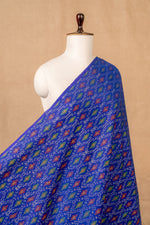 Blue Sico Ikat Cotton Silk Ikat
