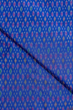 Blue Sico Ikat Cotton Silk Ikat