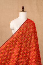 Red Sico Ikat Cotton Silk Ikat