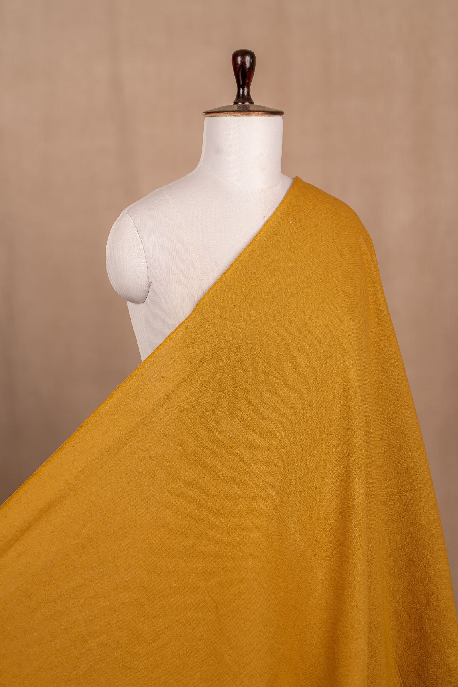 Ochre Yellow Cotton Linen Plain