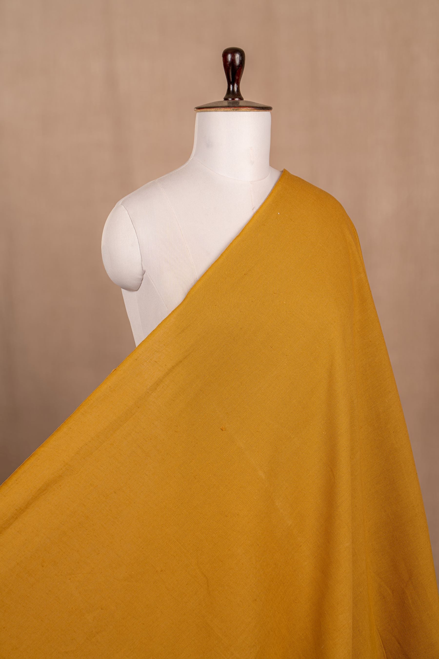 Ochre Yellow Cotton Linen Plain
