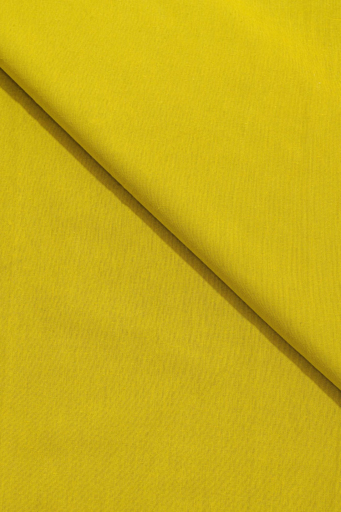 Parrot Green Cotton Linen Plain