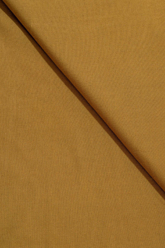 Brown Cotton Linen Plain