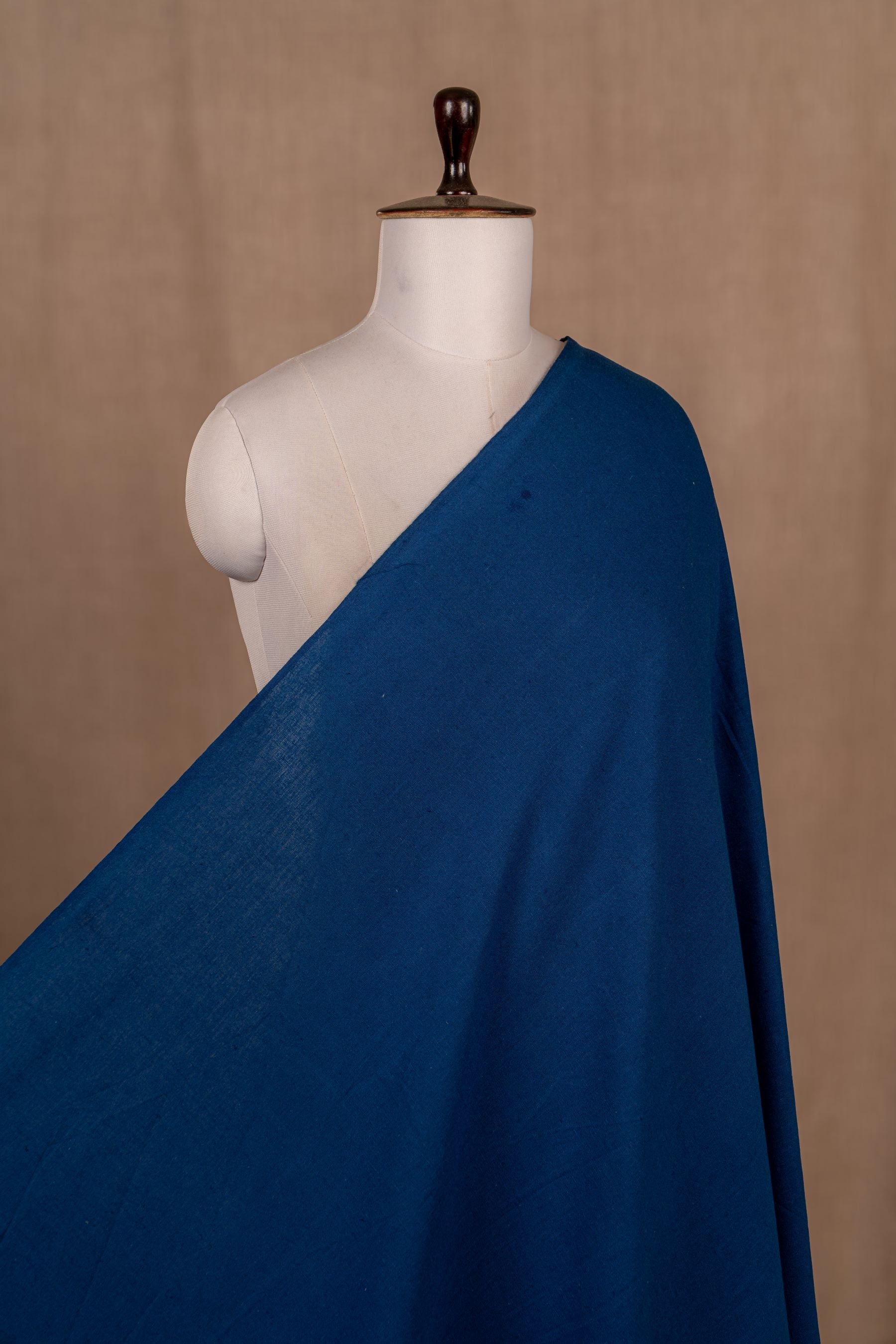 Blue Cotton LInen Plain