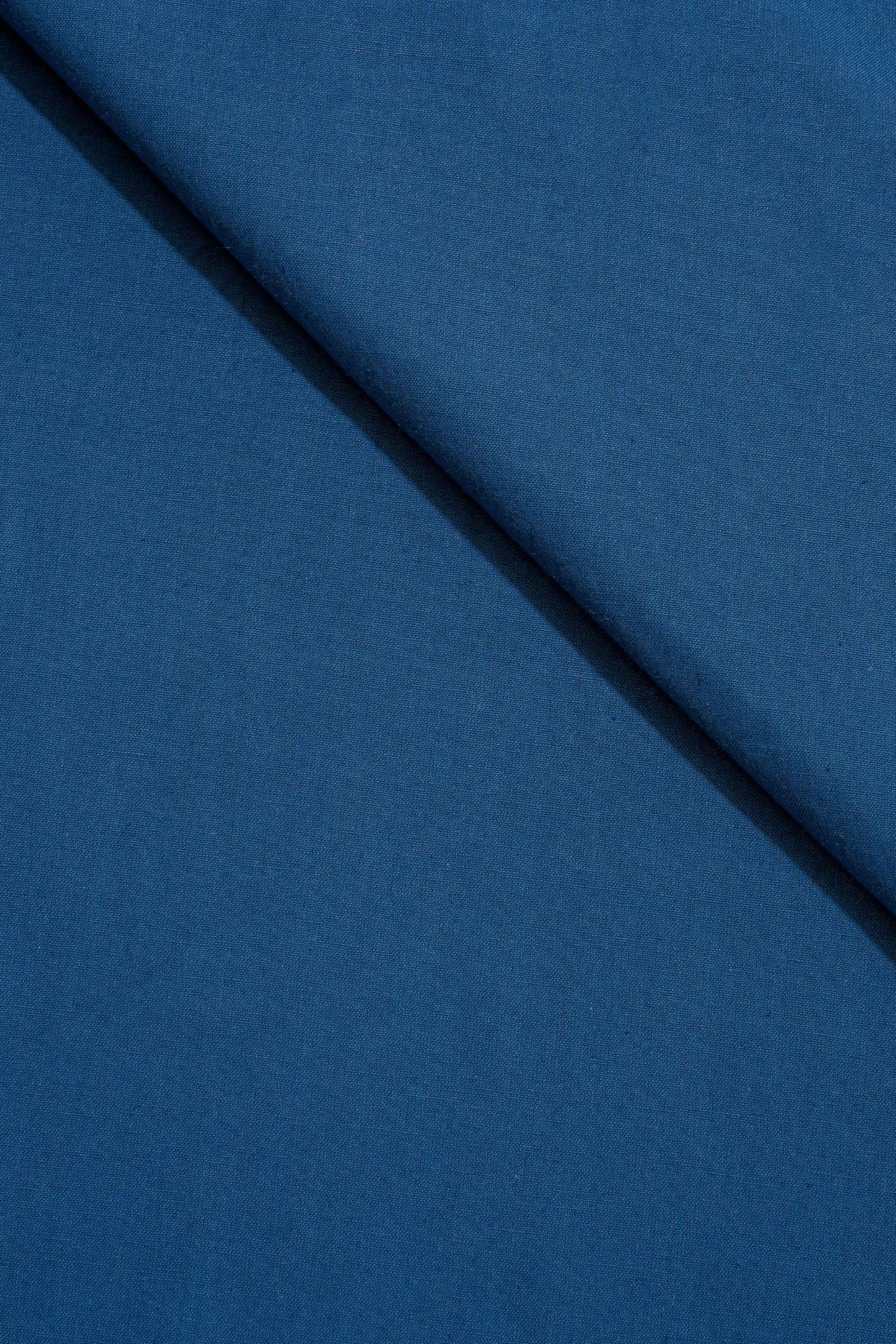 Blue Cotton LInen Plain