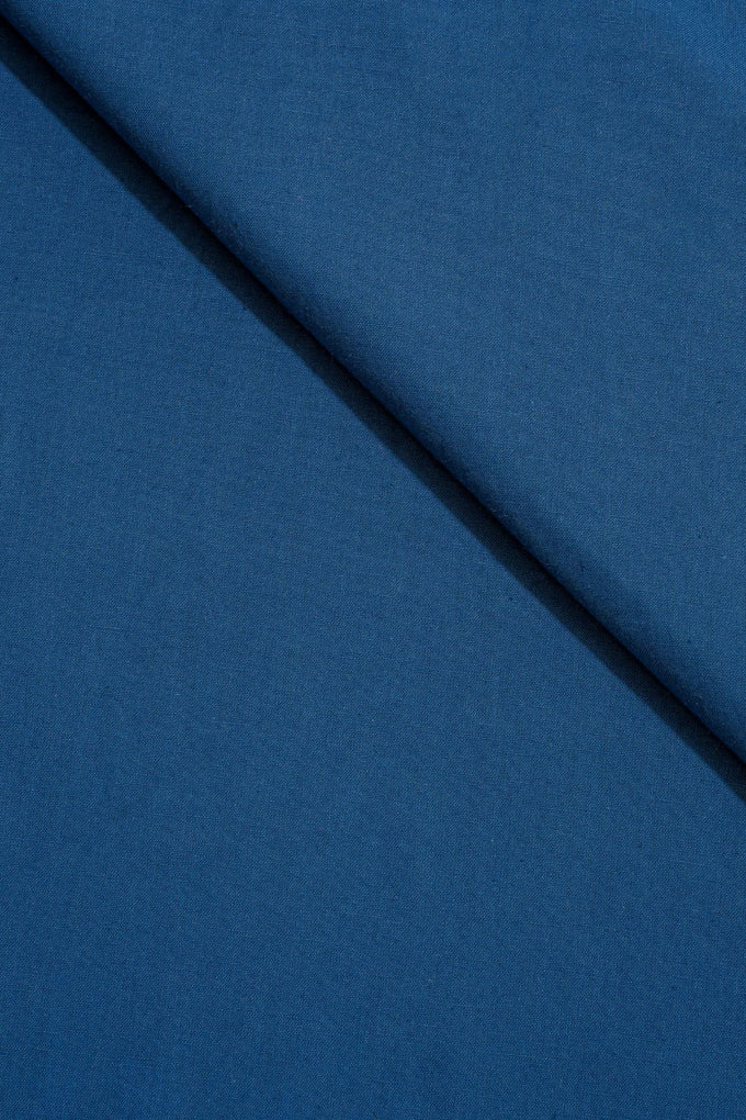Blue Cotton LInen Plain