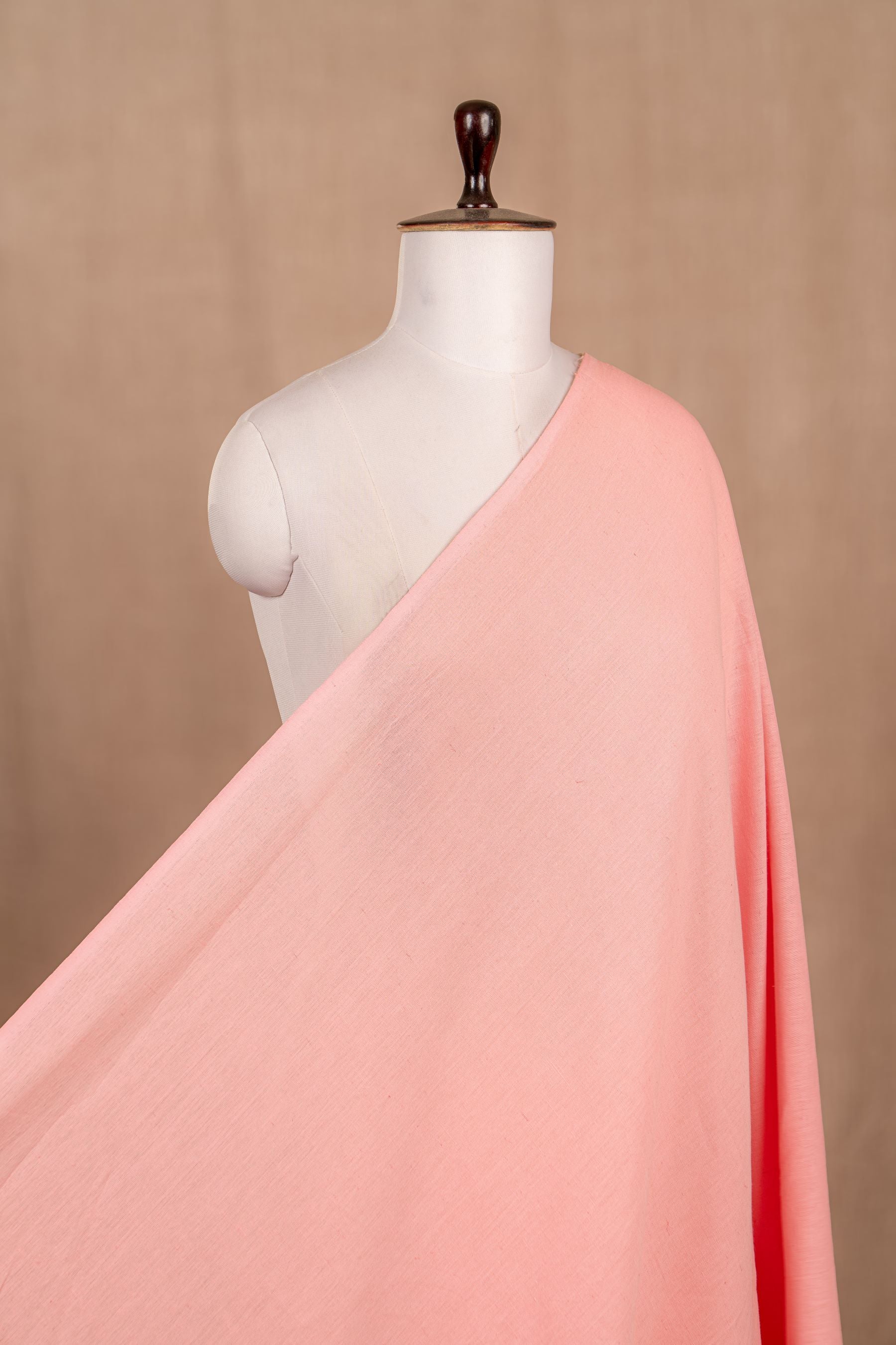 Light Pink Cotton Linen Plain