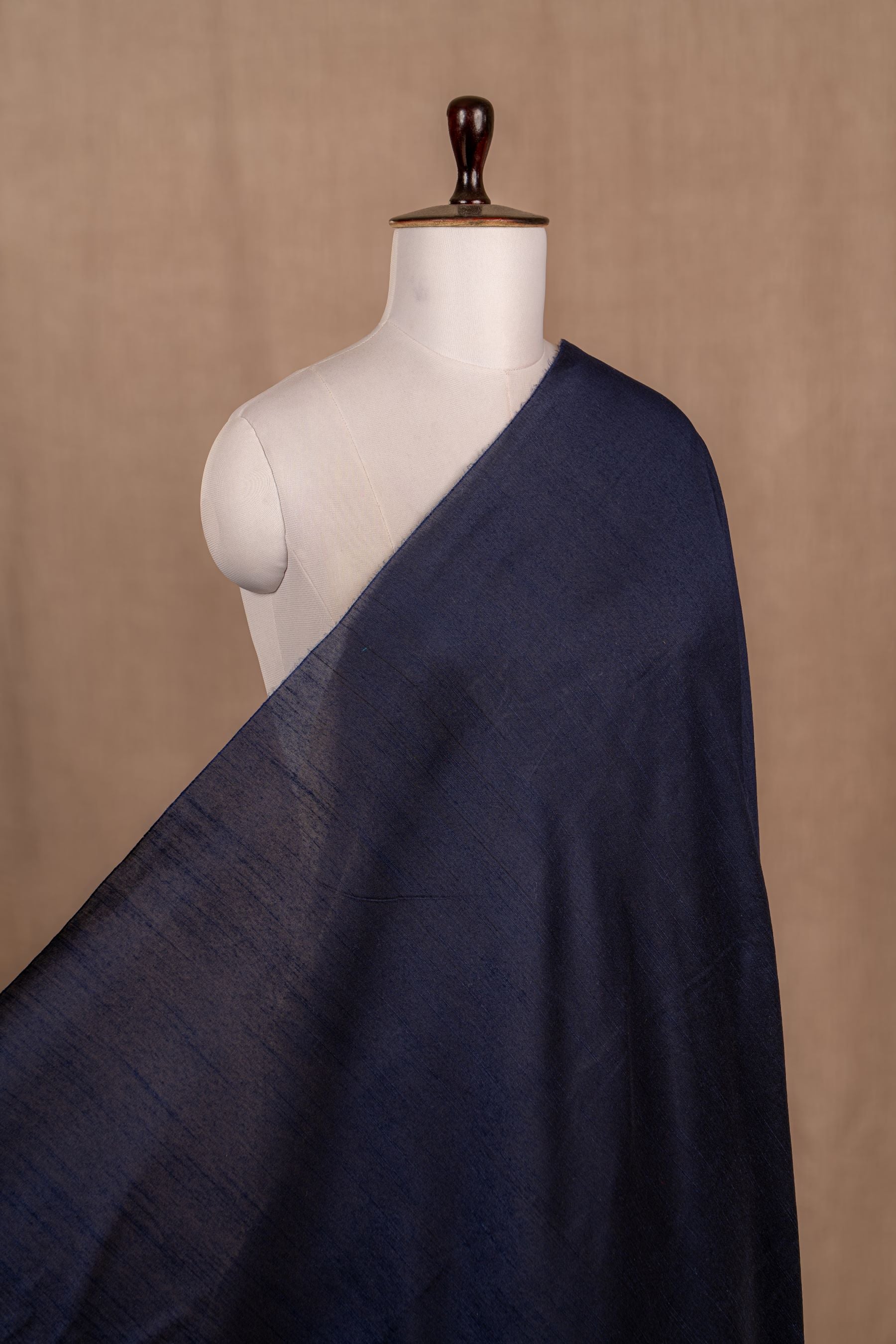 Navy Blue Cotton Slub Plain