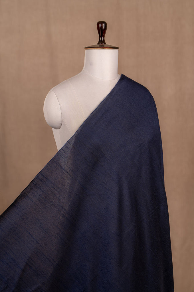 Navy Blue  Cotton Slub Plain