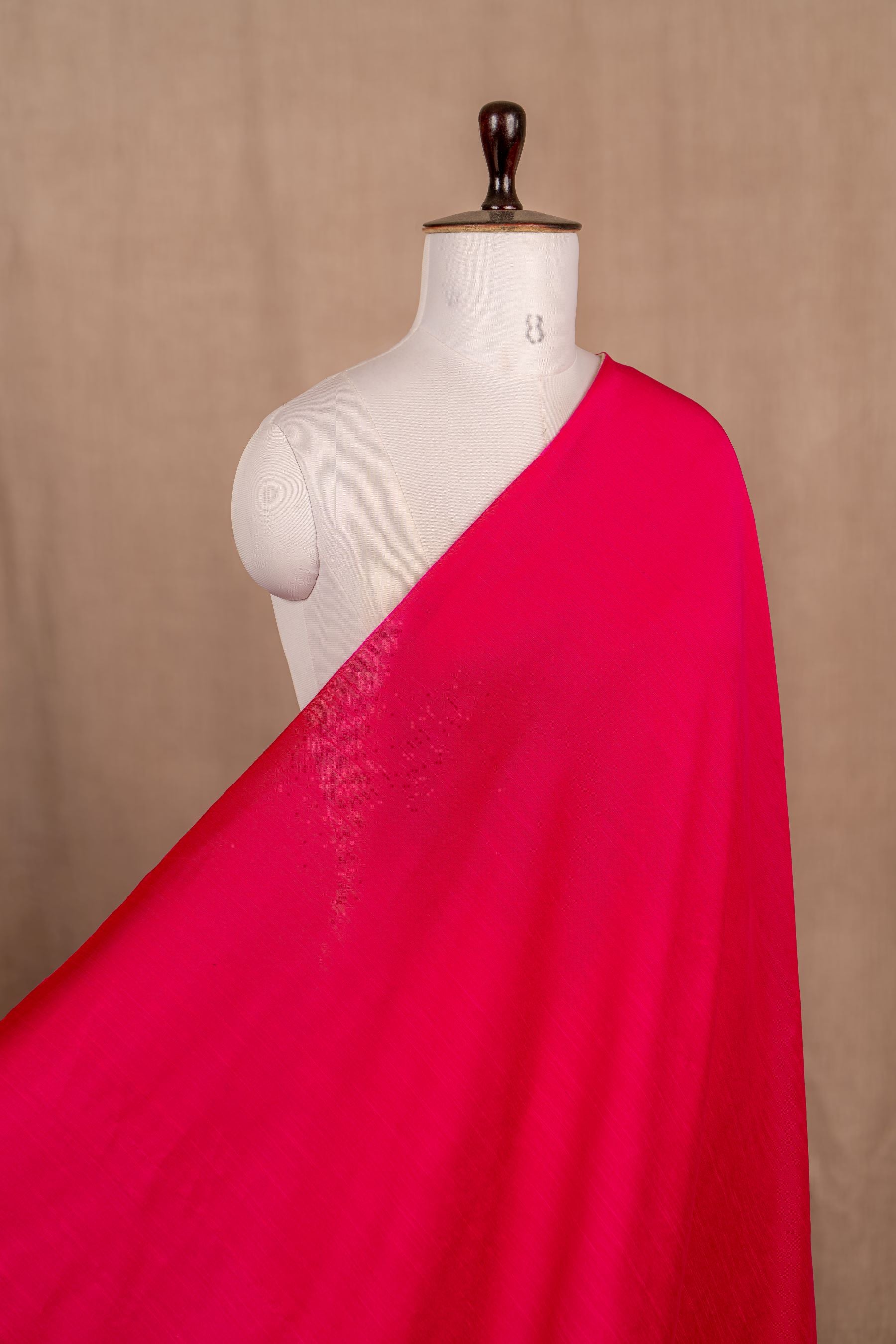 Rani Pink Cotton Slub Plain