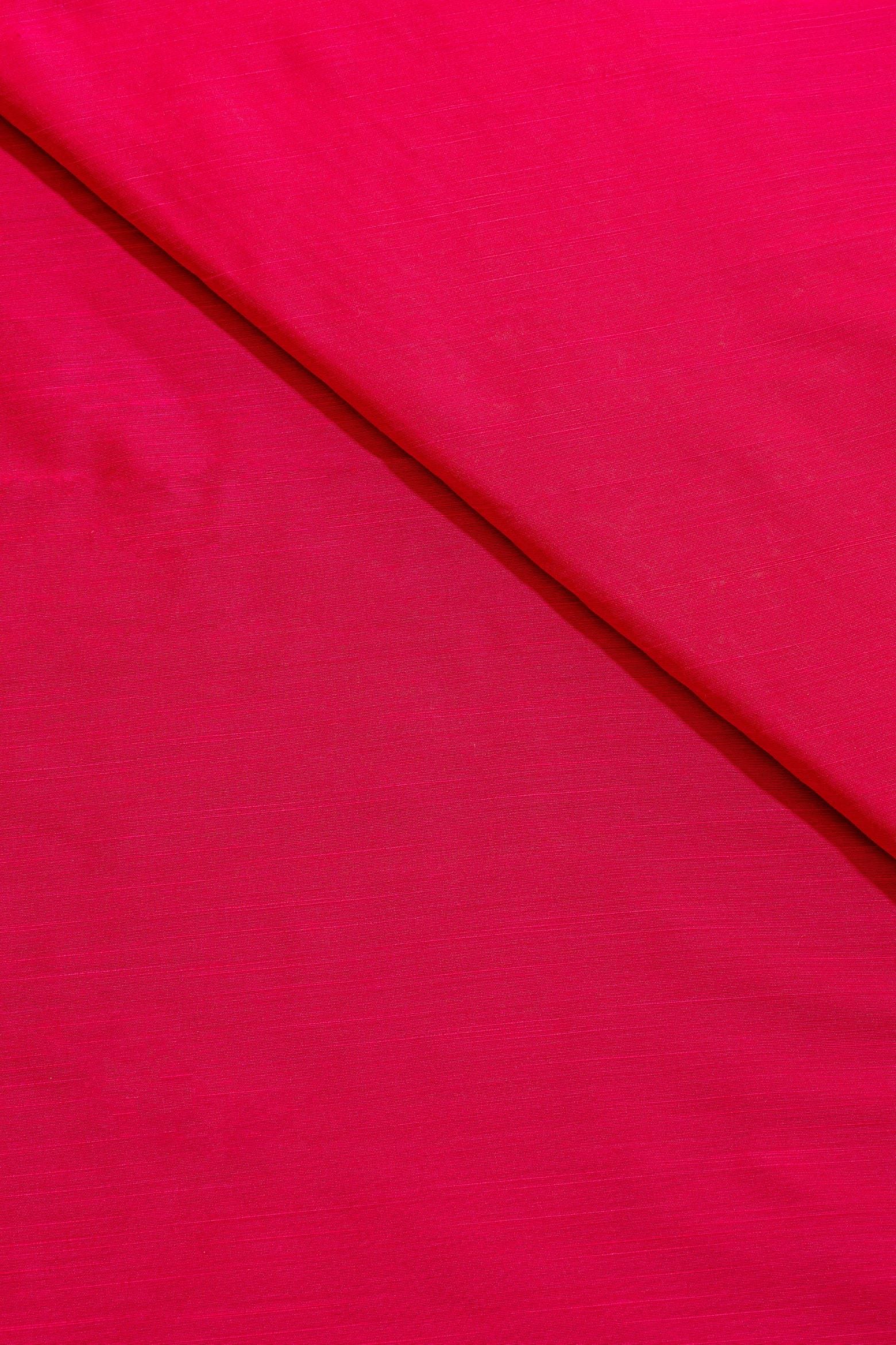 Rani Pink Cotton Slub Plain
