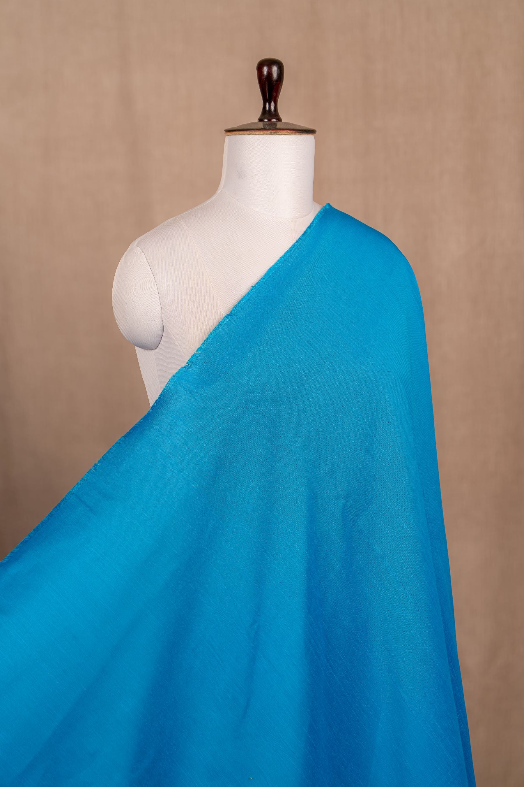 Blue Cotton Slub Plain