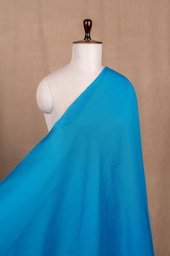 Blue  Cotton Slub Plain