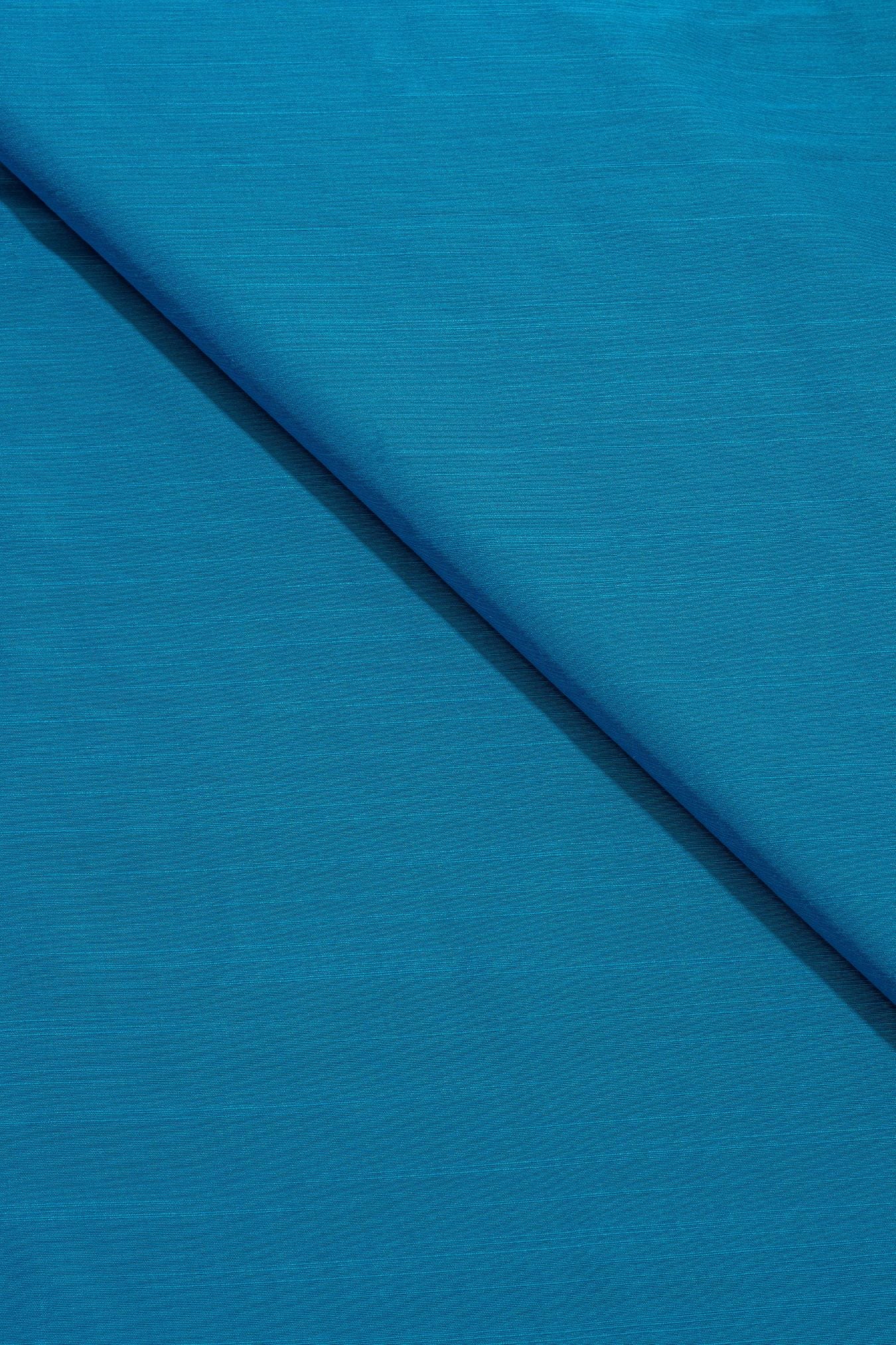 Blue Cotton Slub Plain