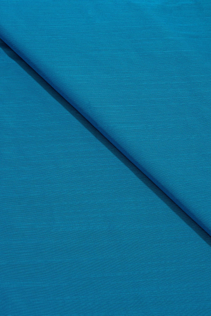 Blue Cotton Slub Plain