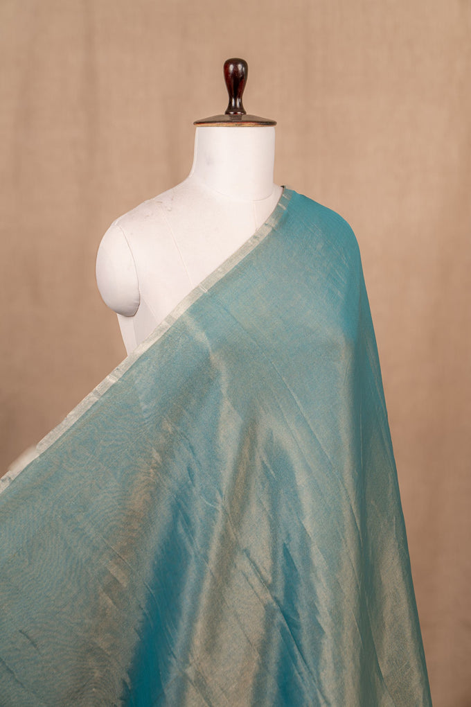 Blue Plain Tissue Handloom