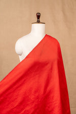 Red Plain(100 Gm) Raw Silk Handwoven