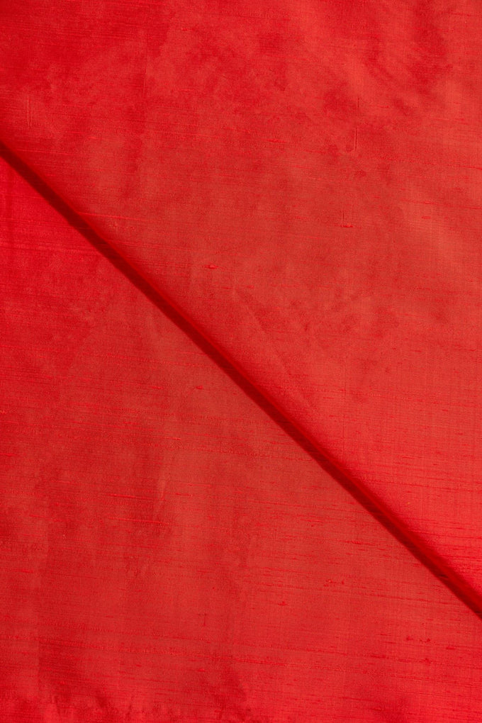 Red Plain(100 Gm) Raw Silk Handwoven