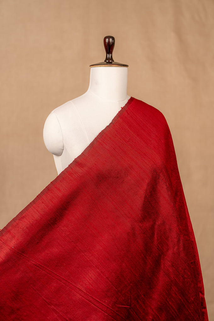 Maroon Plain(100 Gm) Raw Silk Handwoven