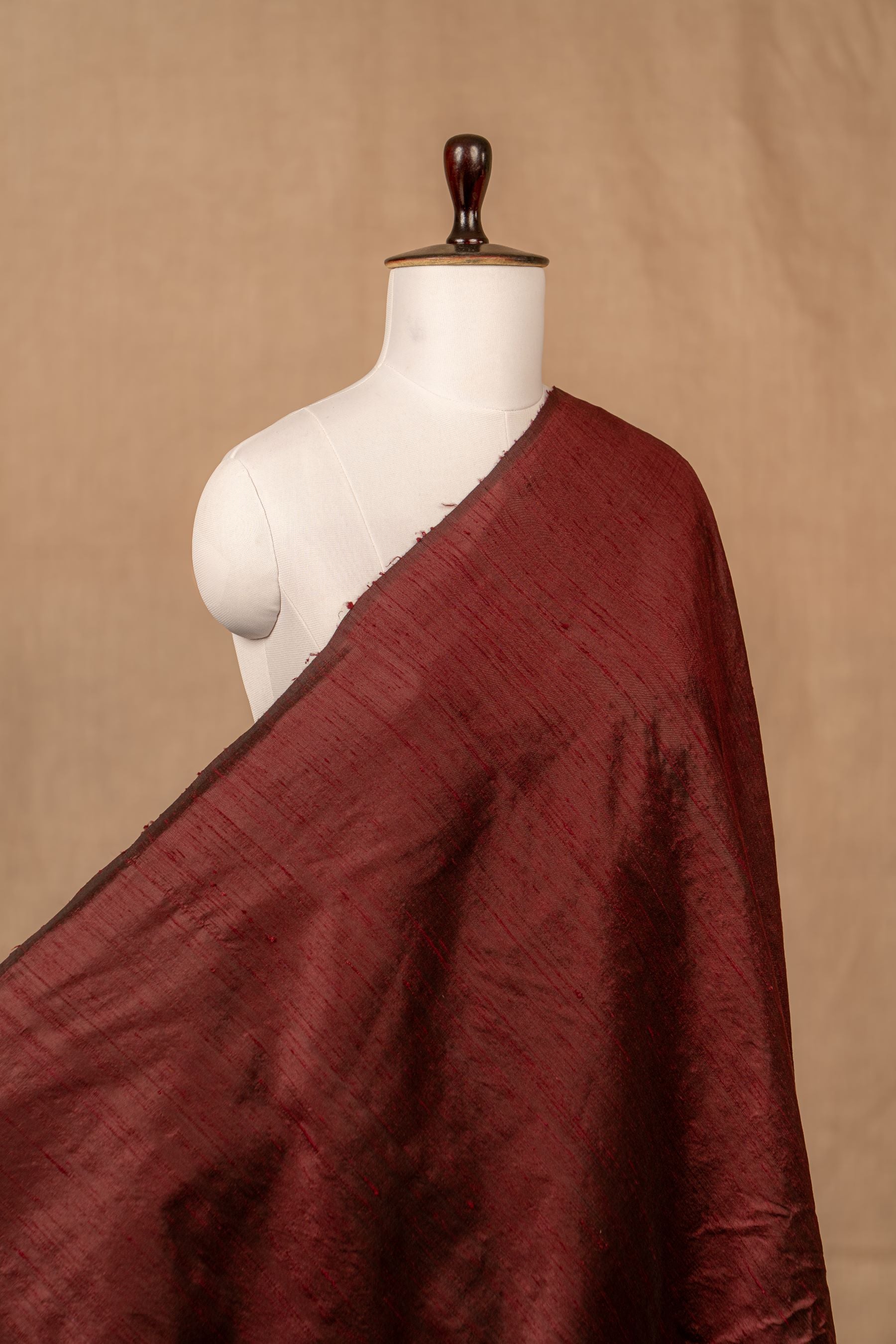 Wine Plain(100 Gm) Raw Silk Handwoven