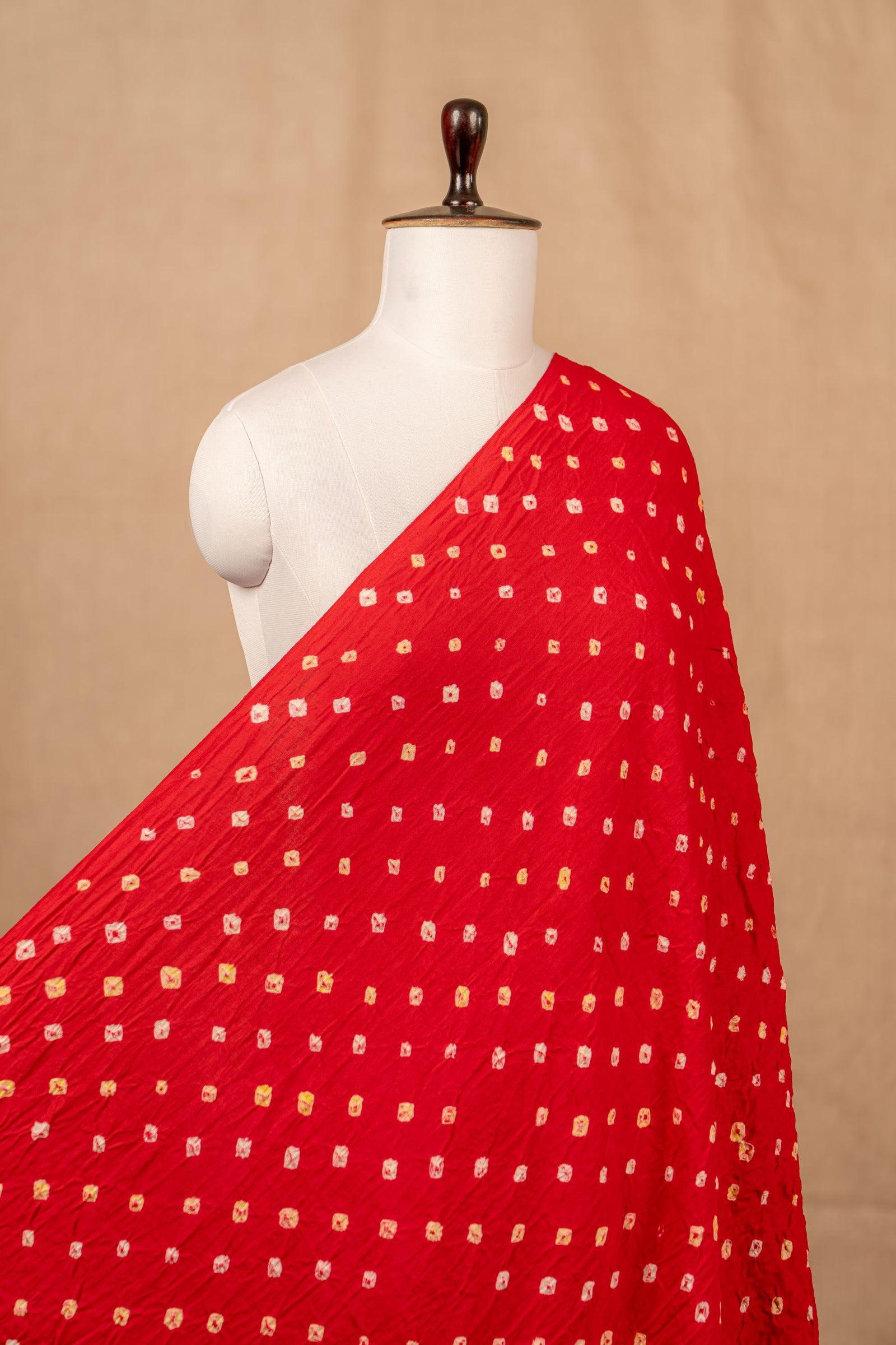 Red Bandhej Cotton Tie & Dye