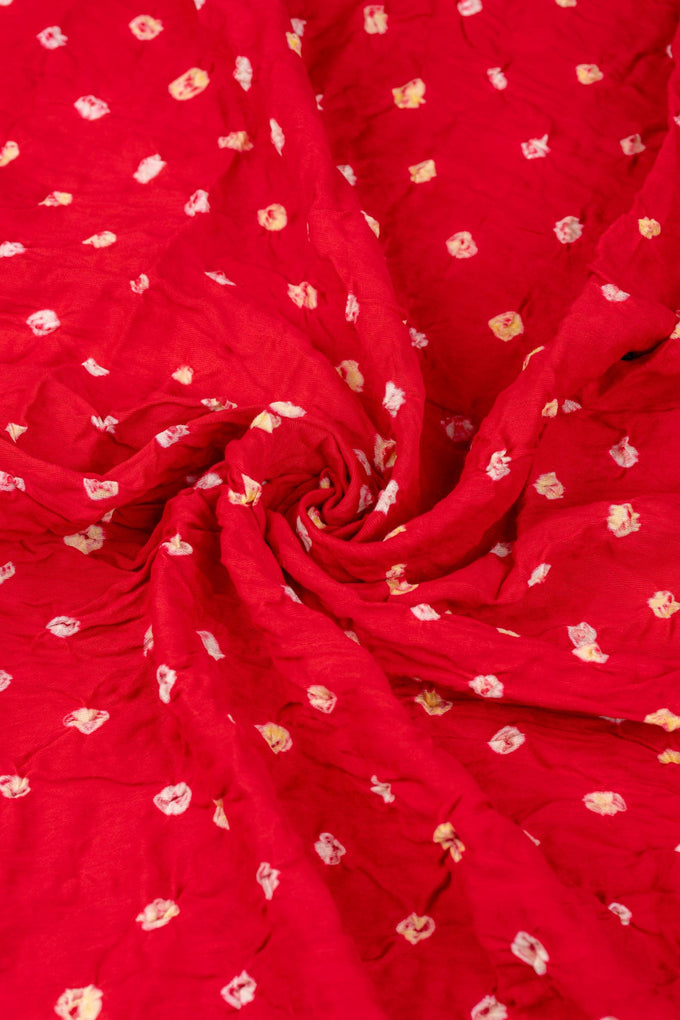 Red Bandhej Cotton Tie & Dye