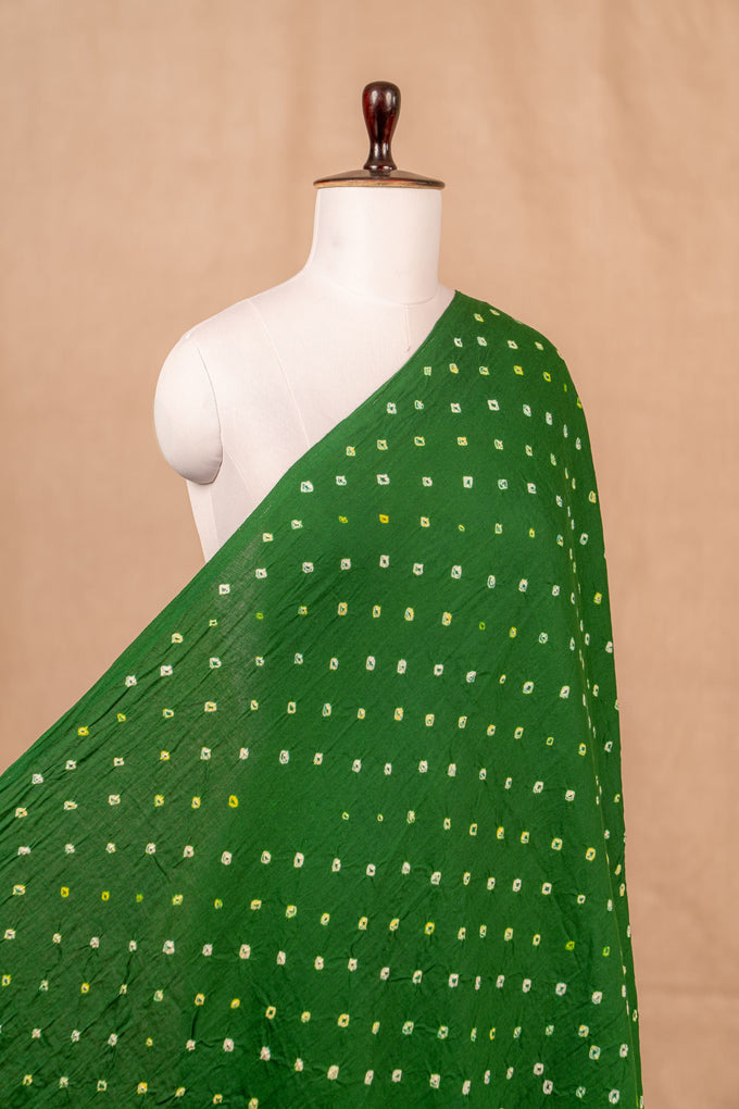 Green Bandhej Cotton Tie & Dye