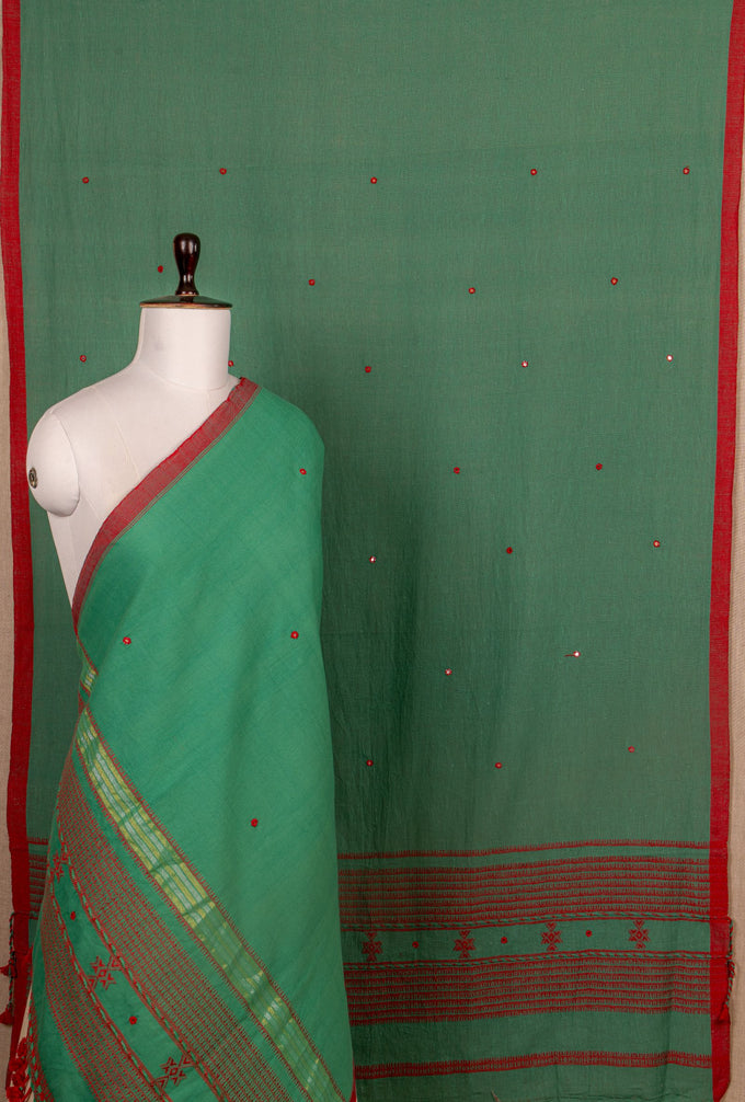Green Kala Cotton Handwoven