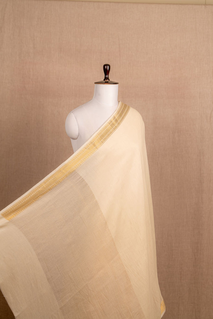 Beige Muga Silk Dupatta