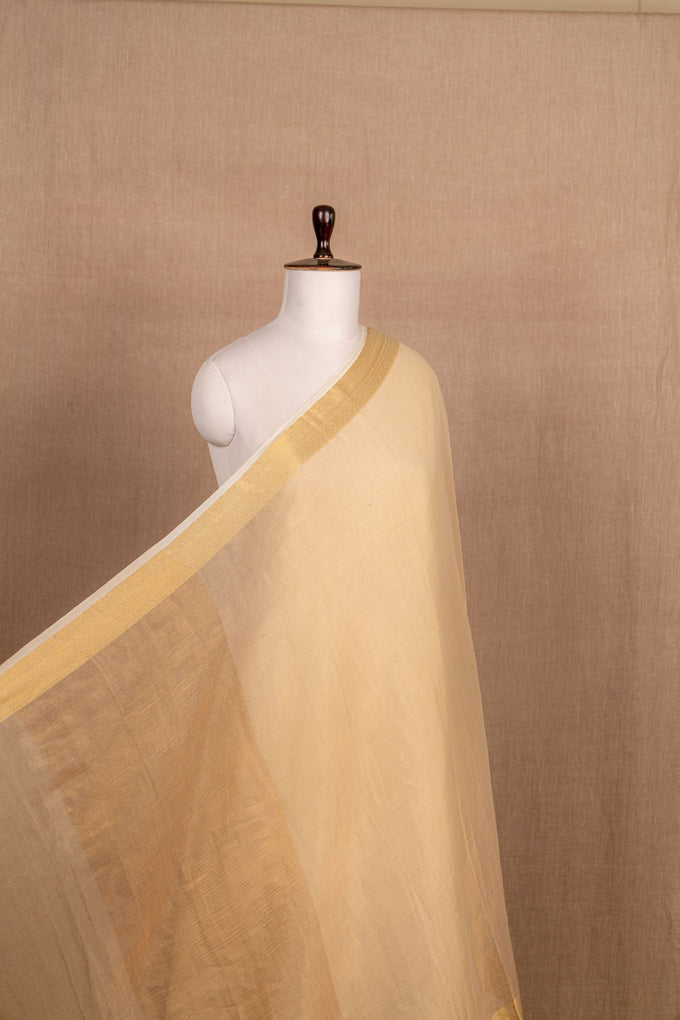 Beige Muga Silk Dupatta