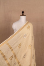 Beige Muga Silk Dupatta