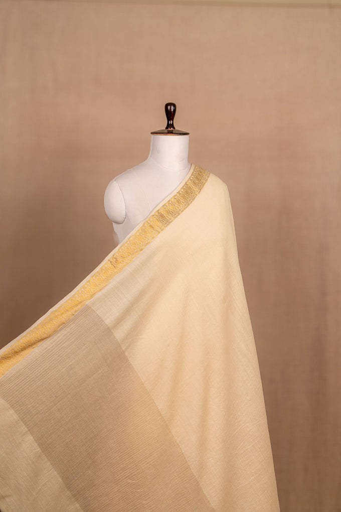 Beige Muga Silk Dupatta