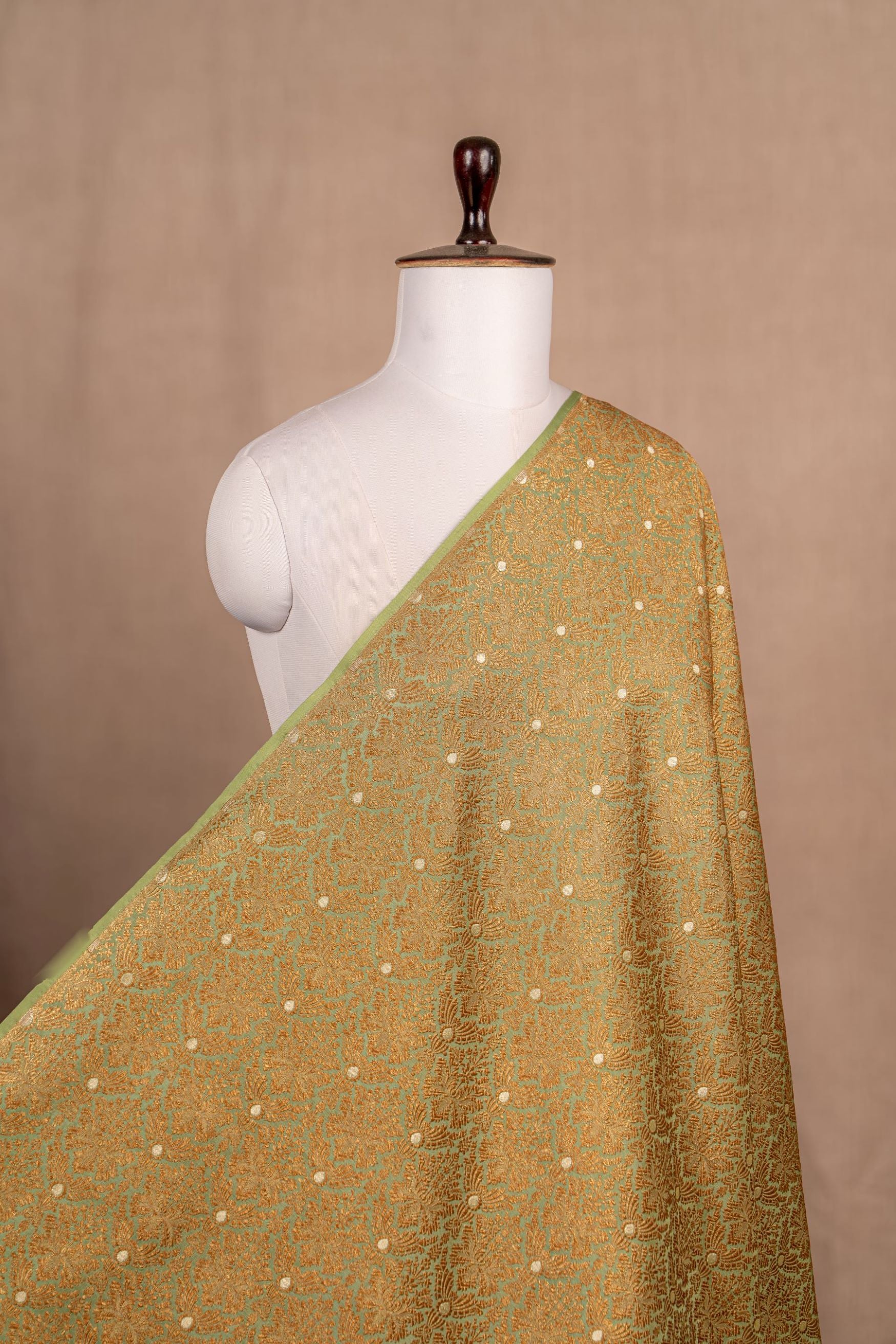 Pastal Green Katan Nakshi Brocade