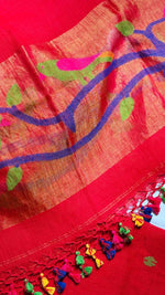 Red Pure Linen 2 Pcs.