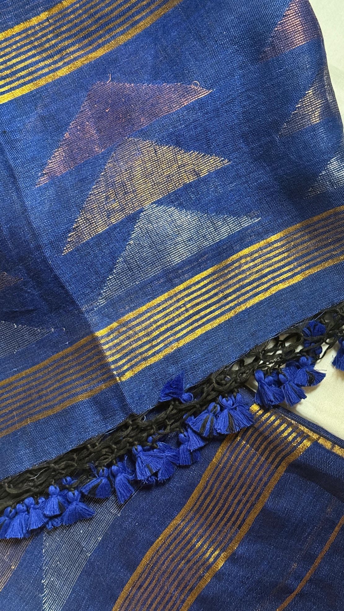 Royal Blue Pure Linen 2 Pcs.