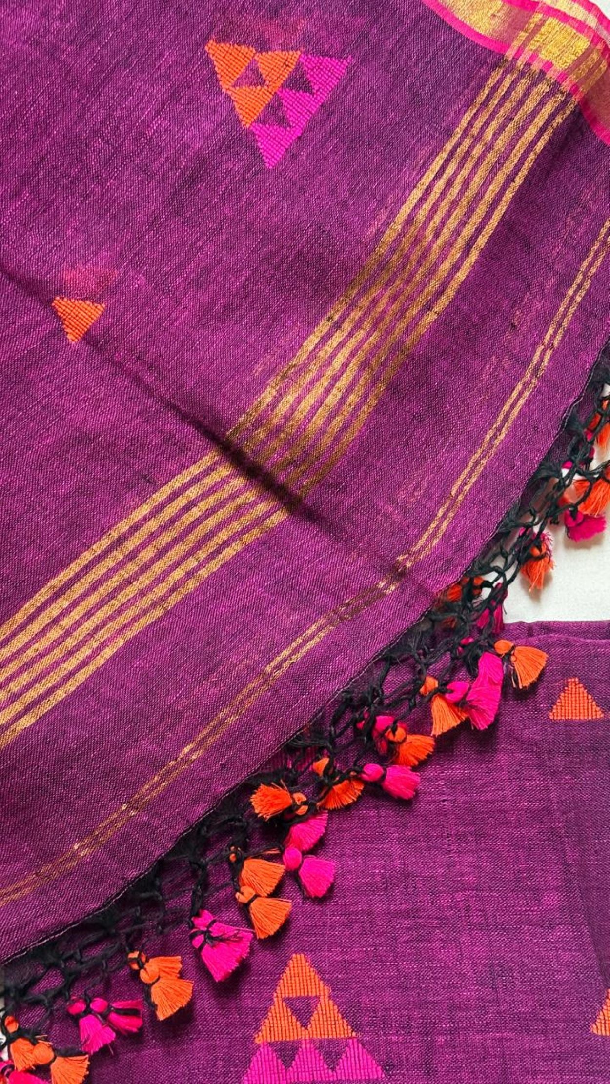 Magenta Pure Linen 2 Pcs