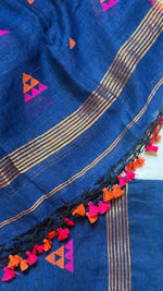 Royal Blue Pure Linen 2 Pcs.