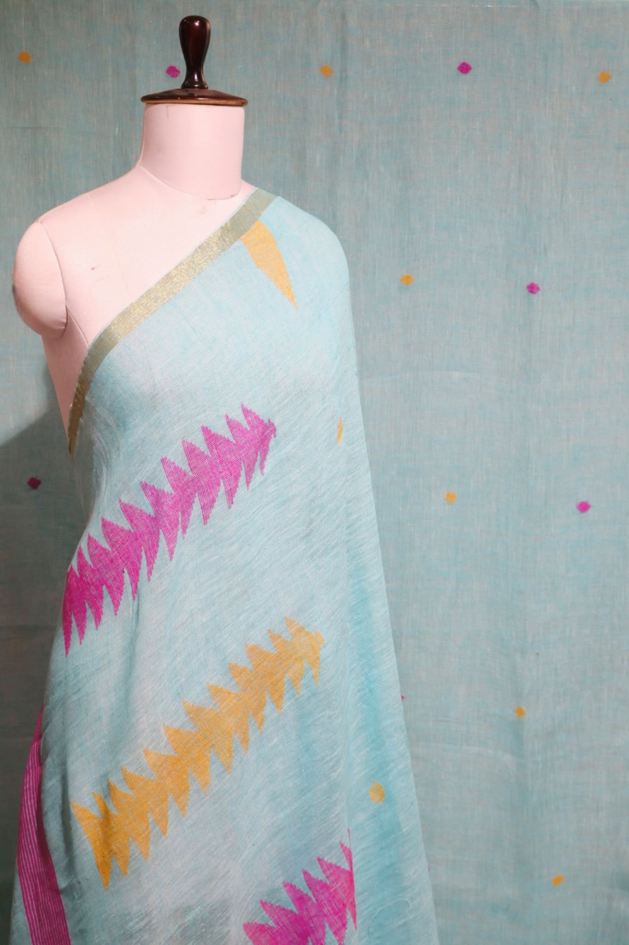 Aqva Blue Pure Linen 2 Pcs